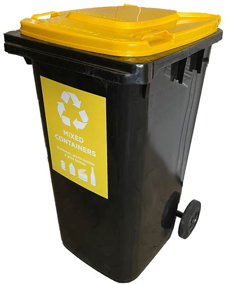 yellow lid bin